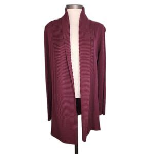 INC International Concepts Plum Cardigan Sweater Size M